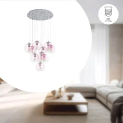 EGLO Ariscani 2 Hanglamp - E27 - Ø 65,5 Cm - Gekleurd Glas - Chroom 9 EGLO Ariscani 2 Hanglamp - E27 - Ø 65,5 Cm - Gekleurd Glas - Chroom -Eglo 07cca77674664193aca7d8f970cf737a