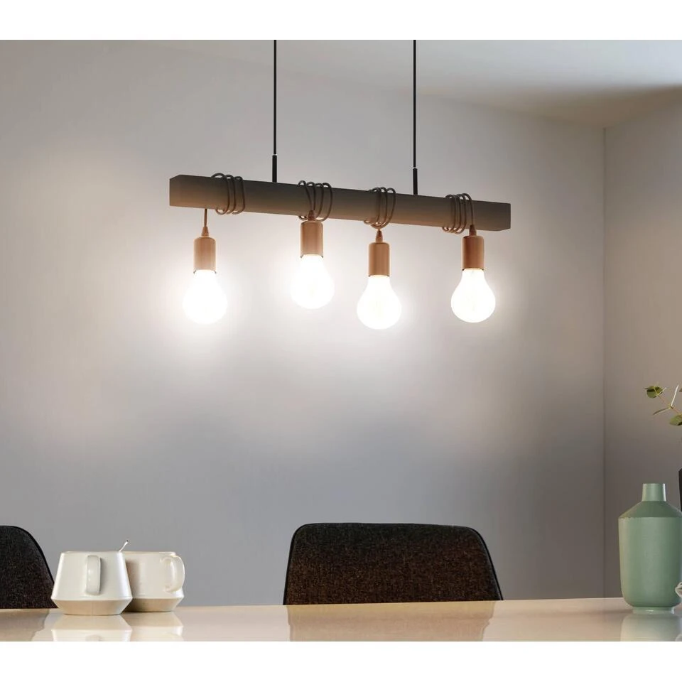 EGLOTownshendHanglamp-E27-70cm-Zwart 2 EGLOTownshendHanglamp-E27-70cm-Zwart - Afbeelding 2