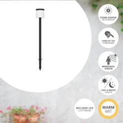 EGLO Pantete Solar Priklamp - LED - 115 Cm - Zwart/Wit 8 EGLO Pantete Solar Priklamp - LED - 115 Cm - Zwart/Wit -Eglo 0dbcc4e698c2419f91814a47060c3865
