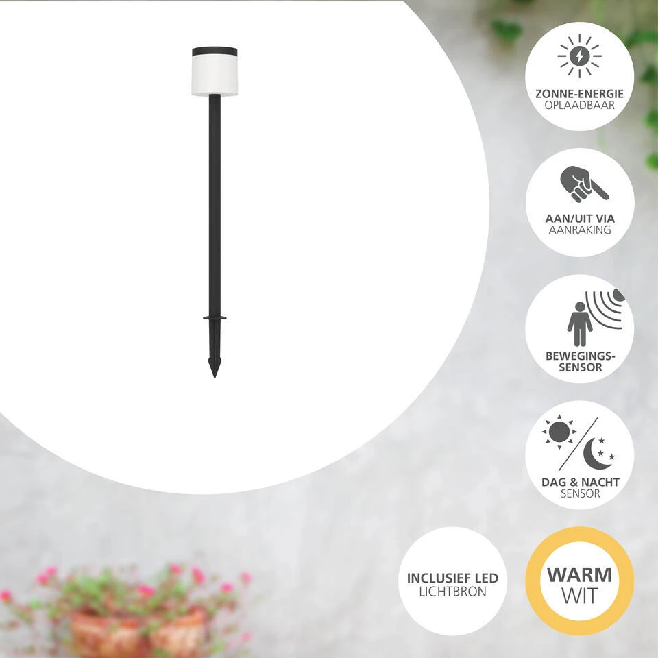 EGLO Pantete Solar Priklamp - LED - 115 Cm - Zwart/Wit 3 EGLO Pantete Solar Priklamp - LED - 115 Cm - Zwart/Wit - Afbeelding 3