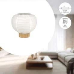 EGLO Summerhill Tafellamp - E27 - Papier - Wit -Eglo 0edae3a2281a4e35b7959112d6028418