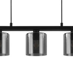 EGLO Cadley Hanglamp - E27 - 121 cm - Glas - Zwart - 5 lichts -Eglo 1000065265 0101