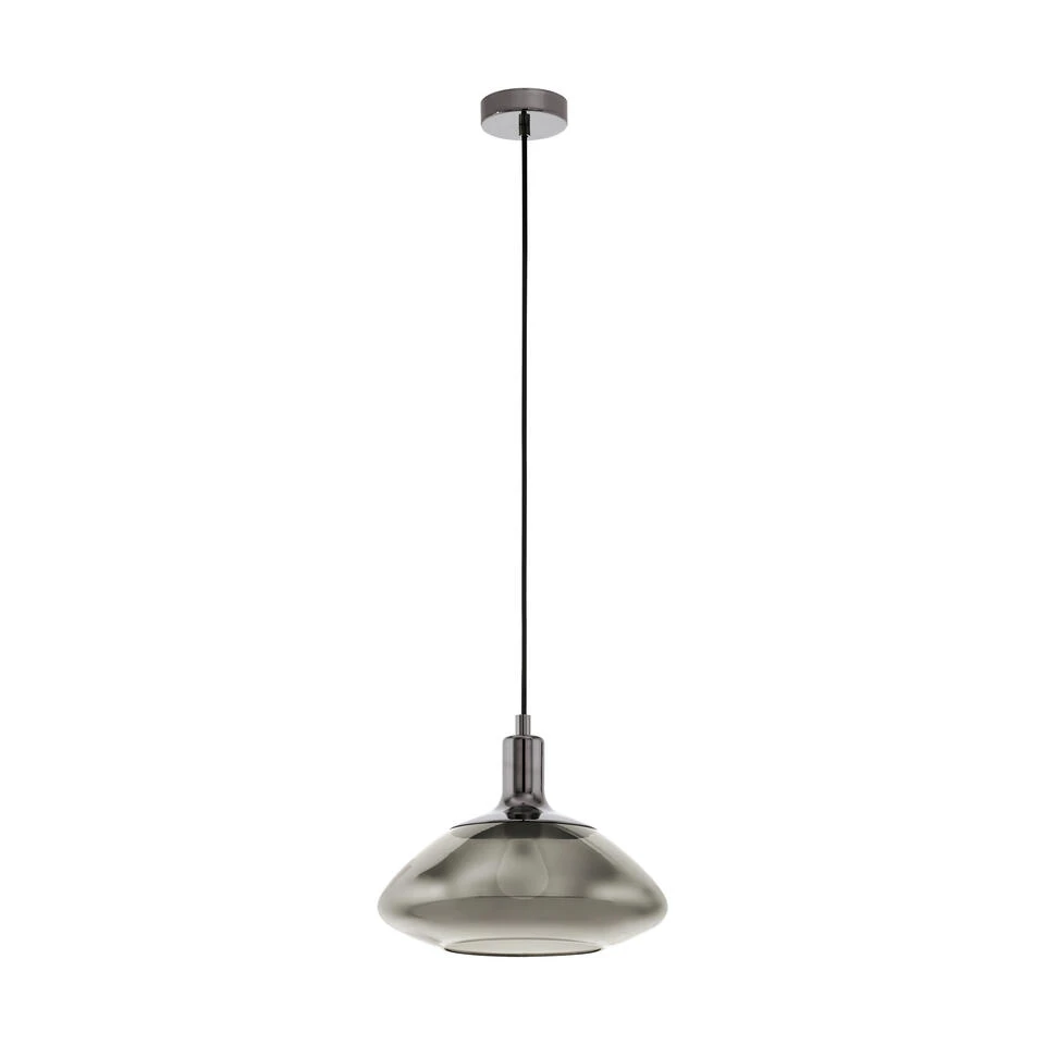 EGLO Torrontes Hanglamp - E27 - Ø 34,5 cm - Nikkel/Zwart 1 EGLO Torrontes Hanglamp - E27 - Ø 34,5 cm - Nikkel/Zwart