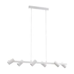 Eglo 13 EGLO Gatuela Hanglamp - E14 - 116 cm - Wit/Nikkel-Mat