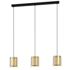 EGLO Lagunitas Hanglamp - E27 - 91 cm - Zwart/Geelkoper/Goud