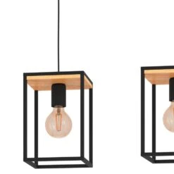 EGLO Libertad Hanglamp - E27 - 88 cm - Zwart/Bruin 6 EGLO Libertad Hanglamp - E27 - 88 cm - Zwart/Bruin -Eglo 1000065300 0101