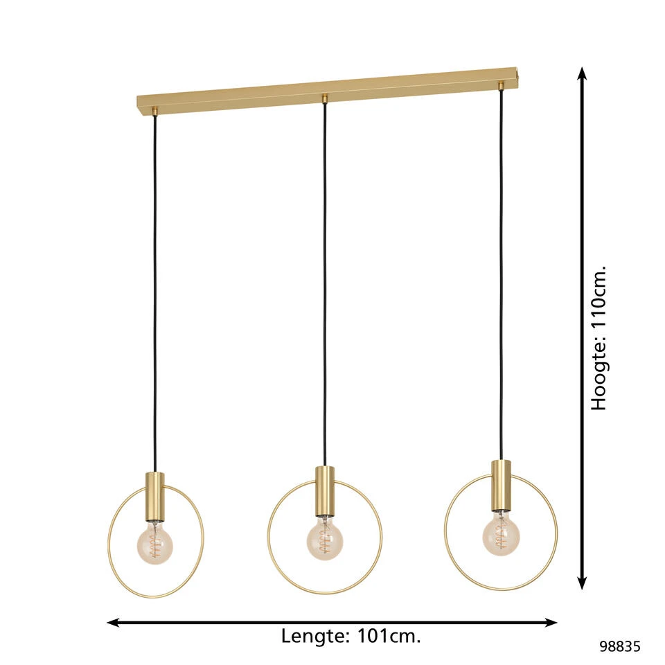 EGLO Manizales Hanglamp - E27 - 101 cm - Koper 4 EGLO Manizales Hanglamp - E27 - 101 cm - Koper - Afbeelding 4