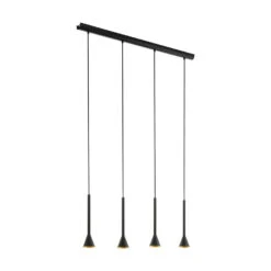 Eglo 9 EGLO Cortaderas Hanglamp - GU10 - 113 cm - Zwart/Goud