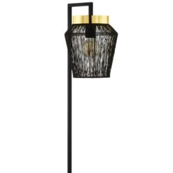 EGLO Escandidos Vloerlamp - E27 - 170 cm - Zwart/Geelkoper/Goud -Eglo 1000065338 0102