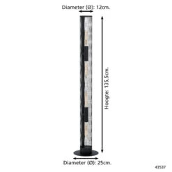 EGLO Redcliffe Vloerlamp - E27 - 135,5 Cm - Zwart 7 EGLO Redcliffe Vloerlamp - E27 - 135,5 Cm - Zwart -Eglo 1000065341 0103