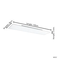 EGLO Salobrena-B Plafondlamp - LED - 120 cm - Wit - Dimbaar 7 EGLO Salobrena-B Plafondlamp - LED - 120 cm - Wit - Dimbaar -Eglo 1000065377 0103