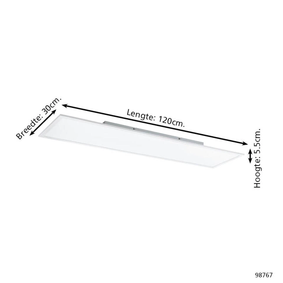 EGLO Salobrena-B Plafondlamp - LED - 120 cm - Wit - Dimbaar 4 EGLO Salobrena-B Plafondlamp - LED - 120 cm - Wit - Dimbaar - Afbeelding 4
