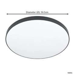 EGLO Zubieta-A Opbouwlamp - LED - Ø 59,5 cm - Zwart/Wit - Dimbaar -Eglo 1000065414 0103