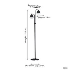 EGLO Palbieta - Staande lamp - GU10 - 153 cm - Zwart 7 EGLO Palbieta - Staande lamp - GU10 - 153 cm - Zwart -Eglo 1000067408 0103
