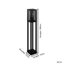 EGLO Alamonte 3 Staande lamp Buiten - E27 - 100 cm - Zwart 7 EGLO Alamonte 3 Staande lamp Buiten - E27 - 100 cm - Zwart -Eglo 1000067435 0103