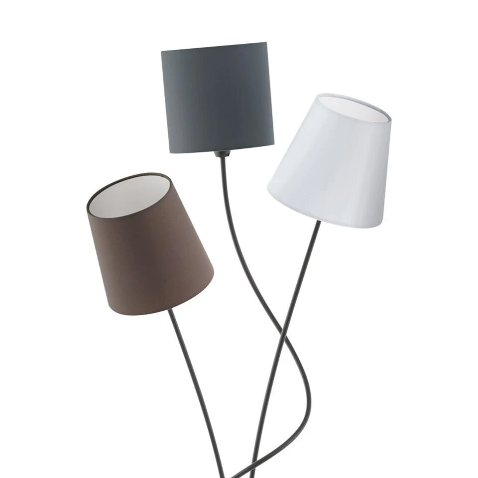 EGLO Maronda Vloerlamp - E14 - 152 Cm - Zwart/Antraciet, Wit, Bruin 2 EGLO Maronda Vloerlamp - E14 - 152 Cm - Zwart/Antraciet, Wit, Bruin - Afbeelding 2