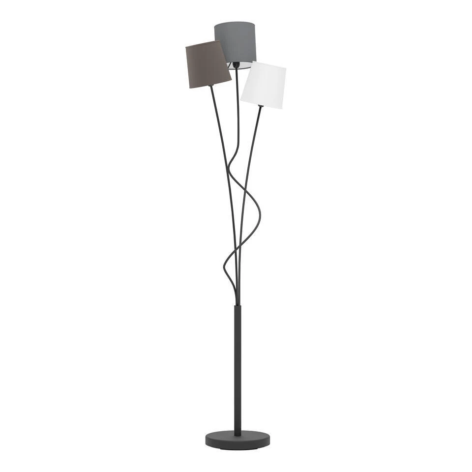 EGLO Maronda Vloerlamp - E14 - 152 Cm - Zwart/Antraciet, Wit, Bruin 1 EGLO Maronda Vloerlamp - E14 - 152 Cm - Zwart/Antraciet, Wit, Bruin