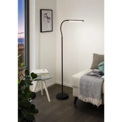EGLO Laroa Vloerlamp - LED - 130 Cm - Zwart - Dimbaar -Eglo 1000067470 0104