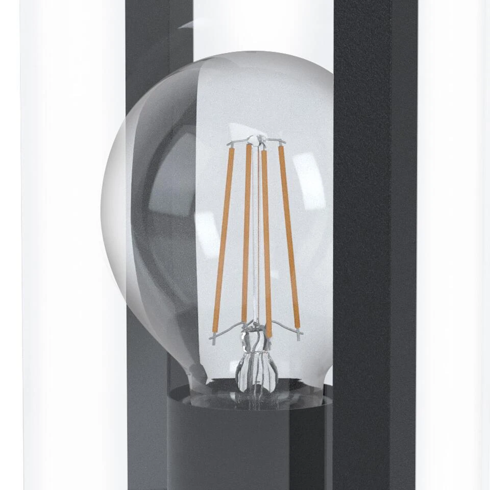 EGLO Cascinetta Sokkellamp Voor buiten- E27 - IP44- Zwart 2 EGLO Cascinetta Sokkellamp Voor buiten- E27 - IP44- Zwart - Afbeelding 2