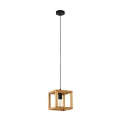 EGLO Blackcrown 1 Hanglamp - E27 - 20 Cm - Zwart/Bruin