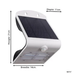 EGLO Lamozzo Wandlamp Buiten - Solar - 21 cm - Wit 7 EGLO Lamozzo Wandlamp Buiten - Solar - 21 cm - Wit -Eglo 1000070098 0103