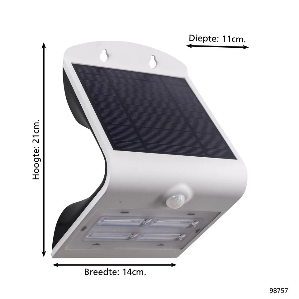 EGLO Lamozzo Wandlamp Buiten - Solar - 21 cm - Wit 4 EGLO Lamozzo Wandlamp Buiten - Solar - 21 cm - Wit - Afbeelding 4