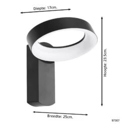 EGLO Pernate Wandlamp Voor buiten - LED - IP44 - Antraciet -Eglo 1000070102 0103