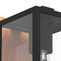 EGLO Budrone Wandlamp Buiten - E27 - 27 cm - Zwart/Bruin -Eglo 1000070106 0102