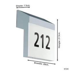 EGLO Lunano Wandlamp Voor buiten - SMD LED Module - IP44 - Zilver 7 EGLO Lunano Wandlamp Voor buiten - SMD LED Module - IP44 - Zilver -Eglo 1000070115 0103