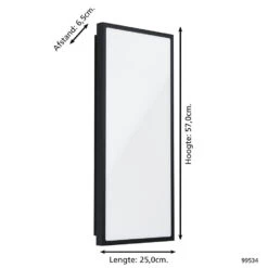 EGLO Casazza Wandlamp Buiten - LED - 57 cm - Zwart -Eglo 1000070116 0102