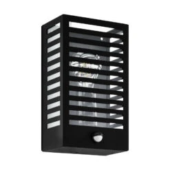 EGLO Alamonte 3 Wandlamp Buiten - E27 - 29,5 cm - Sensor - Zwart