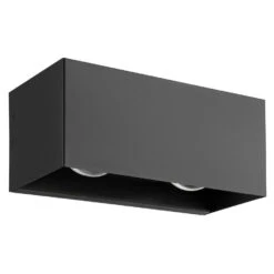 EGLO Lesmo Wandlamp Buiten - LED - 24 cm - Zwart