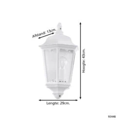 EGLO Navedo - Buitenverlichting - Wandlamp - 1 Lichts - Wit - Helder 7 EGLO Navedo - Buitenverlichting - Wandlamp - 1 Lichts - Wit - Helder -Eglo 1000070408 0103