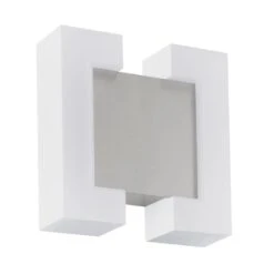 EGLO Sitia - Buitenverlichting - IP44 - Wandlamp - Nikkel-Mat - Wit