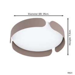 EGLO Valcasotto Plafondlamp - LED - Ø 37 Cm - Wit -Eglo 1000070527 0103