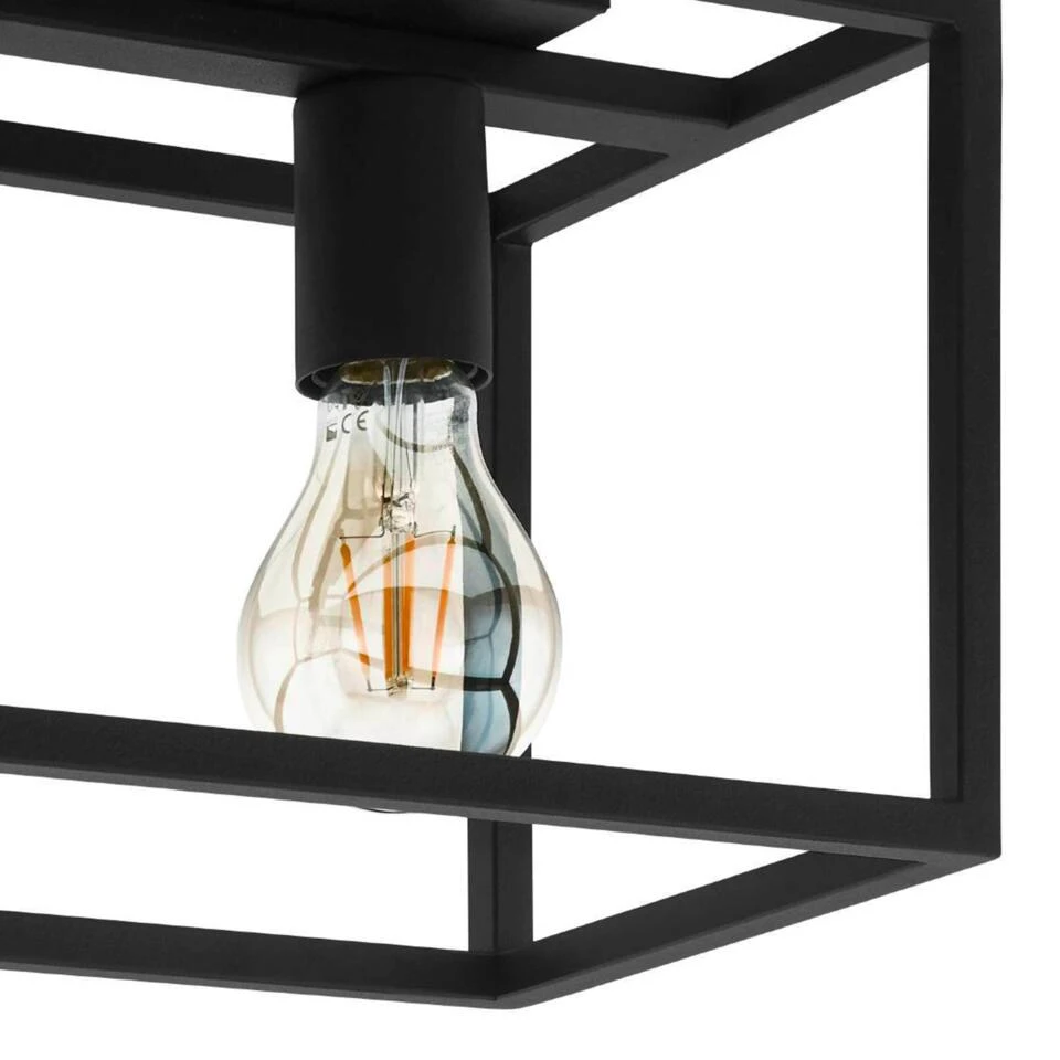 EGLO Eldrick Plafondlamp - E27 - 40 Cm - Zwart 3 EGLO Eldrick Plafondlamp - E27 - 40 Cm - Zwart - Afbeelding 3