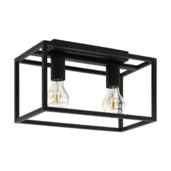 EGLO Eldrick Plafondlamp - E27 - 40 Cm - Zwart