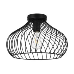 EGLO Staverton Plafondlamp - E27 - Ø 36,5 Cm - Zwart