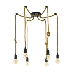 EGLO Rampside Vintage Hanglamp - E27 - 6 lichts