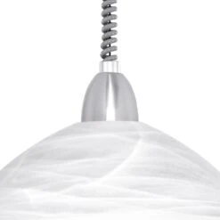 EGLO Lord 2 - Hanglamp - 1 Lichts - Ø360mm. - Zilver, Nikkel-Mat - Wit -Eglo 1000070706 0102