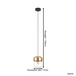 EGLO Maryvilla Hanglamp - E27 - Ø 17 cm - Goud/Zwart 7 EGLO Maryvilla Hanglamp - E27 - Ø 17 cm - Goud/Zwart -Eglo 1000070743 0103