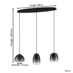 EGLO Aguilares Hanglamp - E27 - 84 cm - Zwart 7 EGLO Aguilares Hanglamp - E27 - 84 cm - Zwart -Eglo 1000070762 0103