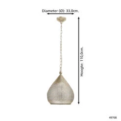 EGLO Vintage Melilla - Hanglamp - 1 Lichts - Goud -Eglo 1000070807 0103