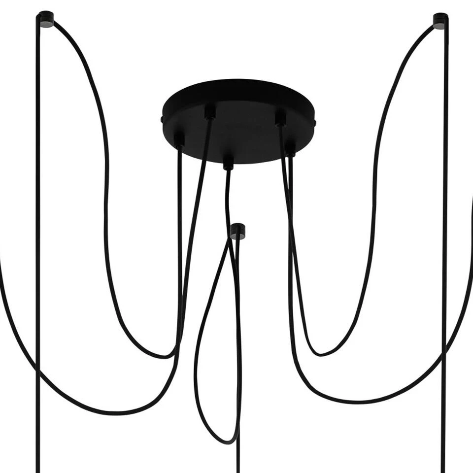 EGLO Palmorla - Hanglamp - E27 - Ø 84,5 cm - Zwart/Bruin 2 EGLO Palmorla - Hanglamp - E27 - Ø 84,5 cm - Zwart/Bruin - Afbeelding 2