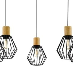 EGLO Palmorla - Hanglamp - E27 - Ø 84,5 cm - Zwart/Bruin 6 EGLO Palmorla - Hanglamp - E27 - Ø 84,5 cm - Zwart/Bruin -Eglo 1000070885 0102