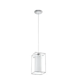 EGLO Loncino 1 - Hanglamp - 1 Lichts - Chroom - Helder, Wit