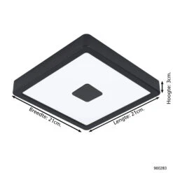 EGLO Iphias 2 Opbouwlamp Buiten - LED - 21 cm - Zwart/Wit -Eglo 1000070947 0103