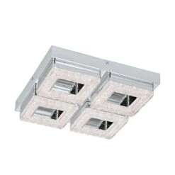 EGLO Fradelo - Wand/Plafondlamp - 4 Lichts - Chroom, Helder