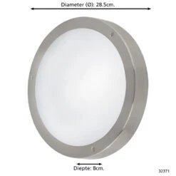 EGLO Vento 2 - buitenverlichting - LED wandlamp met sensor - wit/staal -Eglo 1000072125 0103