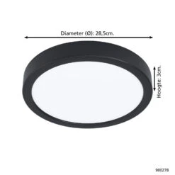 EGLO Argolis 2 Opbouwlamp Buiten - LED - Ø 28,5 cm - Zwart/Wit -Eglo 1000072219 0103